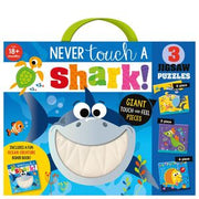 Portada del libro NEVER TOUCH A SHARK JIGSAW - Compralo en ByAnaCeci.com