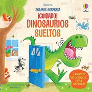 Portada del libro ¡CUIDADO! DINOSAURIOS SUELTOS (POP UP) - Compralo en ByAnaCeci.com
