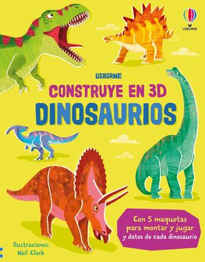 Portada del libro CONSTRUYE DINOSAURIOS EN 3D - Compralo en ByAnaCeci.com