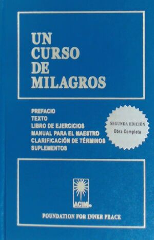 Portada del libro UN CURSO DE MILAGROS (TAPA DURA) - Compralo en ByAnaCeci.com