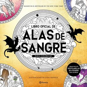 Portada del libro LIBRO OFICIAL DE ALAS DE SANGRE PARA COLOREAR - Compralo en ByAnaCeci.com