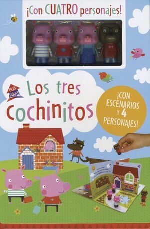Portada del libro PLAYHOUSE: LOS TRES COCHINITOS - Compralo en ByAnaCeci.com