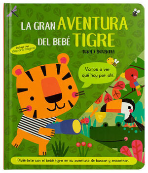 Portada del libro CUENTO INFANTIL CORTO CON LÁMPARA MÁGICA: LA GRAN AVENTURA DEL BEBÉ TIGRE - Compralo en ByAnaCeci.com