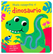 Portada del libro LIBRO PARA BEBÉS: HAZLE COSQUILLAS AL DINOSAURIO - Compralo en ByAnaCeci.com