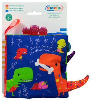 Portada del libro LIBRO DE TELA PARA BEBÉS: DIVERSIÓN CON LOS DINOSAURIOS - Compralo en ByAnaCeci.com