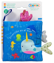Portada del libro LIBRO DE TELA PARA BEBÉS: DIVERSIÓN EN EL MAR - Compralo en ByAnaCeci.com