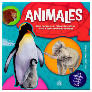 Portada del libro LIBRO INFANTIL DIDÁCTICO: CONSTRUYE EN 3D: ANIMALES - Compralo en ByAnaCeci.com