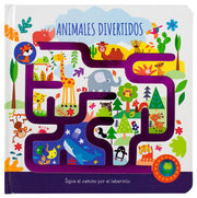 Portada del libro SIGUE EL CAMINO POR EL LABERINTO: ANIMALES DIVERTIDOS - Compralo en ByAnaCeci.com