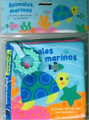 Portada del libro LIBRO DE TELA CON MORDEDERA: ANIMALES MARINOS - Compralo en ByAnaCeci.com