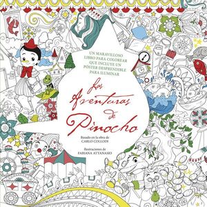 Portada del libro * CLASICOS PARA COLOREAR: AVENTURAS DE PINOCHO - Compralo en ByAnaCeci.com
