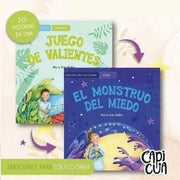 Portada del libro EL MONSTRUO DEL MIEDO-MIEDO / JUEGO DE VALIENTES-VALENTÍA - Compralo en ByAnaCeci.com