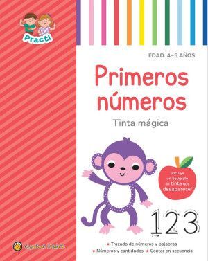 Portada del libro PRACTI: PRIMEROS NÚMEROS: 1,2,3 ( TINTA MÁGICA ) - Compralo en ByAnaCeci.com