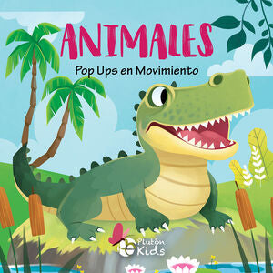 Portada del libro POP UP EN MOVIMIENTO: ANIMALES - Compralo en ByAnaCeci.com