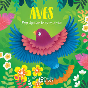 Portada del libro POP UP EN MOVIMIENTO - AVES - Compralo en ByAnaCeci.com