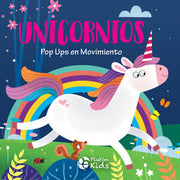 Portada del libro POP UP EN MOVIMIENTO - UNICORNIOS - Compralo en ByAnaCeci.com
