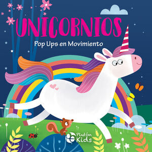 Portada del libro POP UP EN MOVIMIENTO - UNICORNIOS - Compralo en ByAnaCeci.com