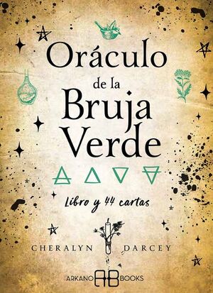 Portada del libro ORÁCULO DE LA BRUJA VERDE (LIBRO Y 44 CARTAS) - Compralo en ByAnaCeci.com