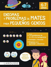 Portada del libro ENIGMAS Y PROBLEMAS DE MATES PARA PEQUEÑOS GENIOS (6-7 AÑOS) - Compralo en ByAnaCeci.com