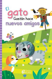 Portada del libro EL GATO GASTON HACE NUEVOS AMIGOS LIBRO TITERE - Compralo en ByAnaCeci.com