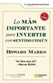 Portada del libro LO MAS IMPORTANTE PARA INVERTIR CON SENTIDO COMÚN - Compralo en ByAnaCeci.com