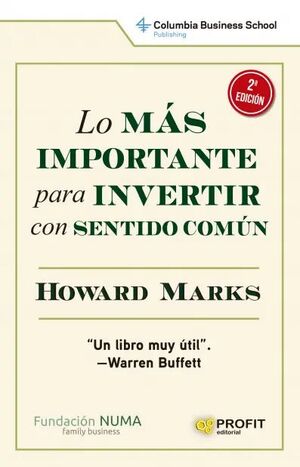 Portada del libro LO MAS IMPORTANTE PARA INVERTIR CON SENTIDO COMÚN - Compralo en ByAnaCeci.com