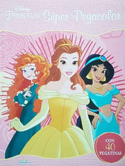 Portada del libro PRINCESAS SUPER PEGACOLOR ROSA LD0971 - Compralo en ByAnaCeci.com