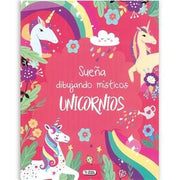 Portada del libro SUEÑA DIBUJANDO MISTICOS UNICORNIOS ROSA - Compralo en ByAnaCeci.com