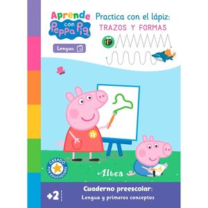 Portada del libro APRENDO CON PEPPA. TRAZOS Y FORMAS - Compralo en ByAnaCeci.com