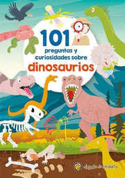 Portada del libro 101 PREGUNTAS Y CURIOSIDADES SOBRE DINOSAURIOS - Compralo en ByAnaCeci.com