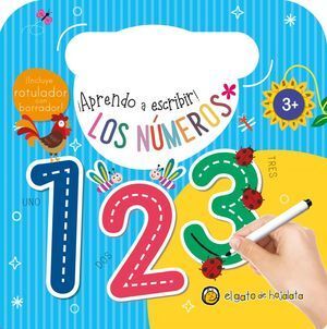 Portada del libro ¡APRENDO A ESCRIBIR!. LOS NÚMEROS / PD. (INCLUYE ROTULADOR CON BORRADOR) - Compralo en ByAnaCeci.com