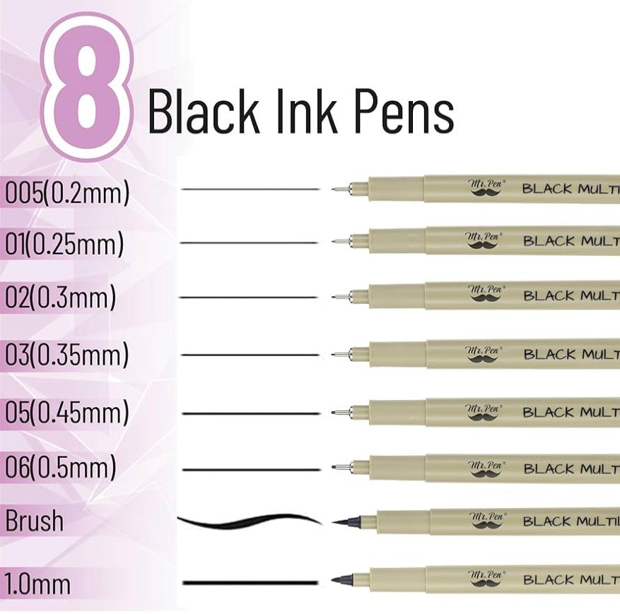 Mr Pen | Plumones punta fina metálica
