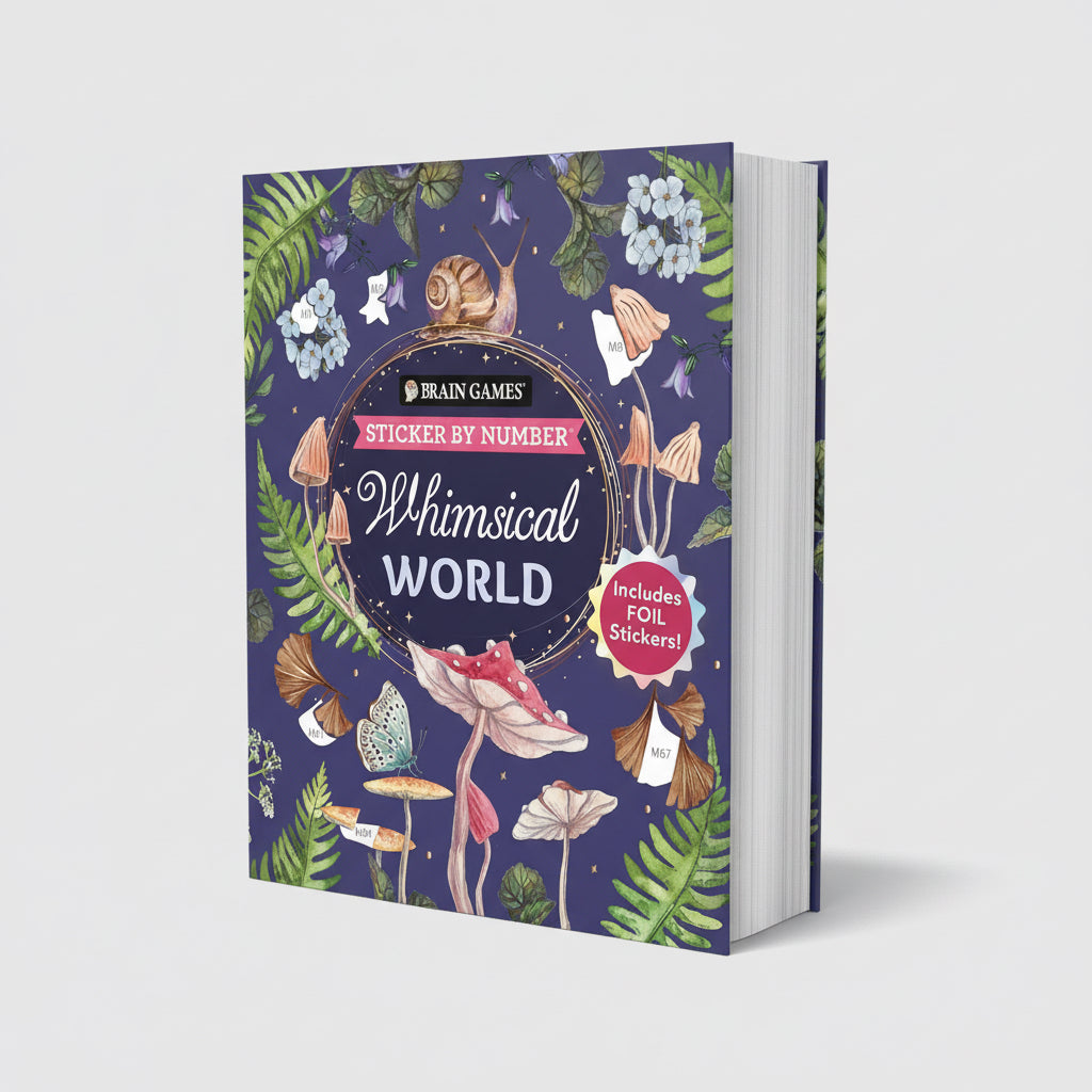 Brain Games - Sticker by Number - Whimsical World
