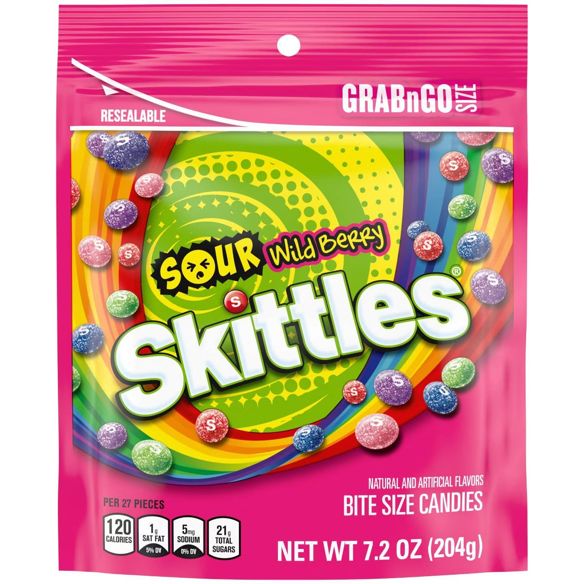 Skittles sour wild berry | 7.2 oz |Dulce
