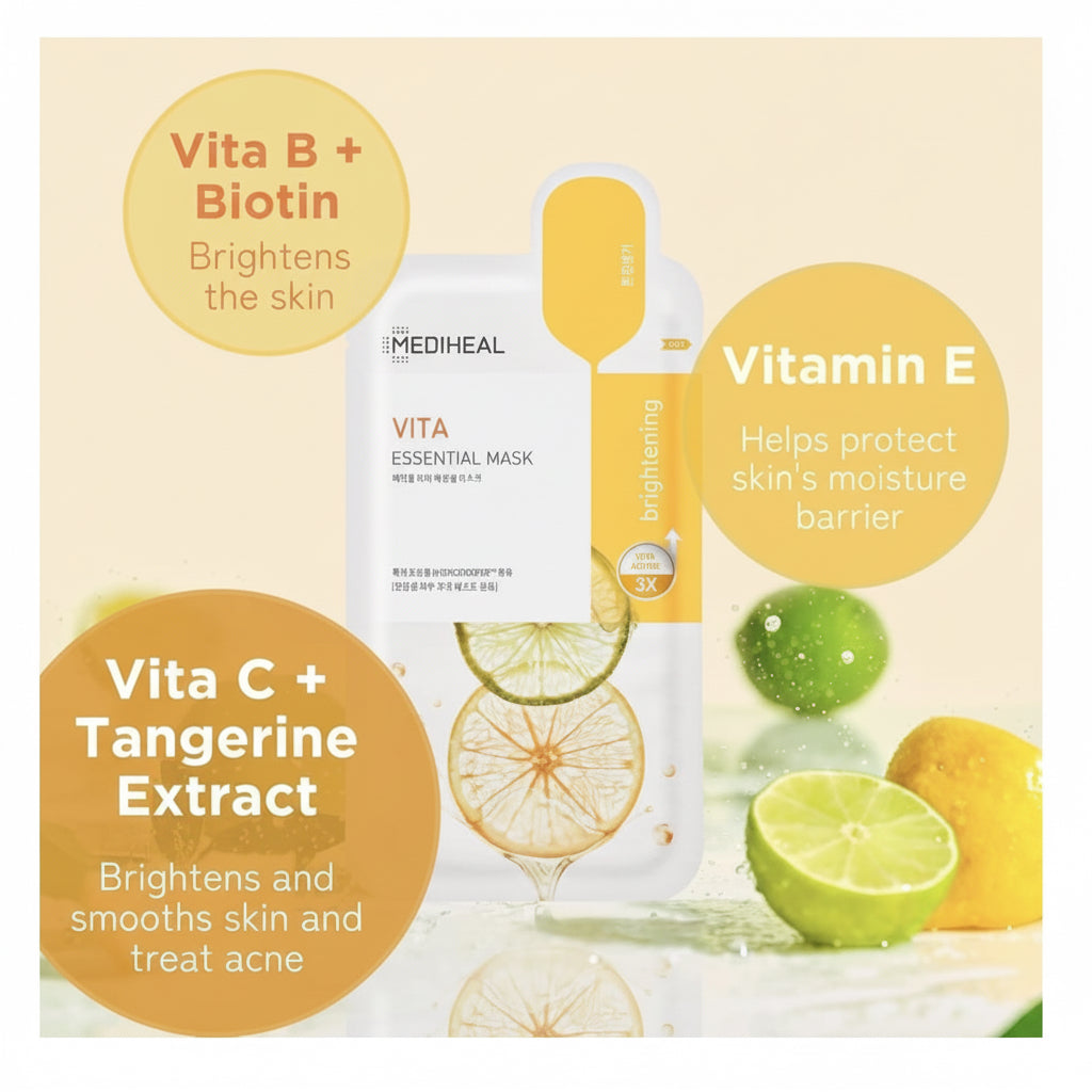Mascarilla iluminadora y revitalizante con vitaminas | Mediheal
