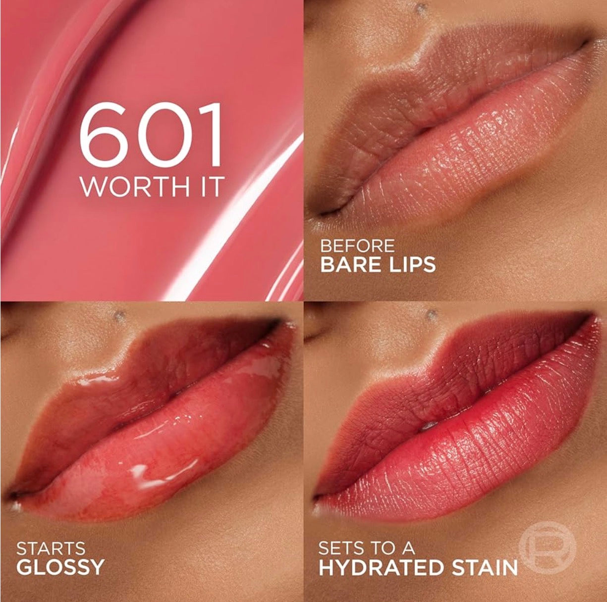 Tinta Labial Serum con Acido Hialuronico | Loreal Paris | Tono 601