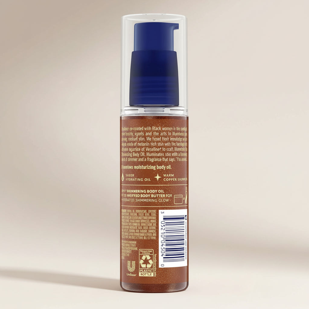 Aceite corporal iluminador | Efecto glow dorado | Vaseline