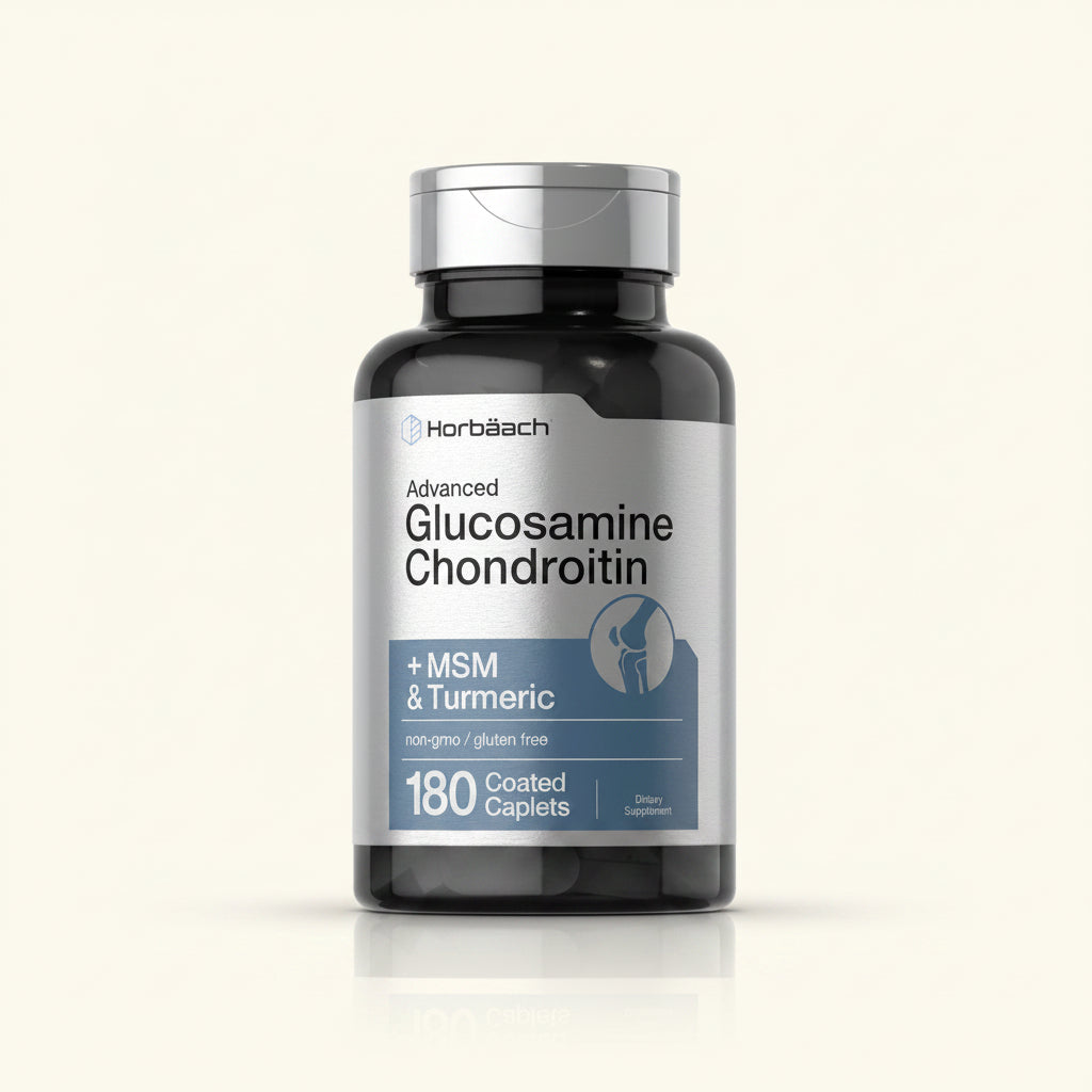Glucosamine Chondroitin + MSM & Turmeric – Horbäach (180 tabletas)