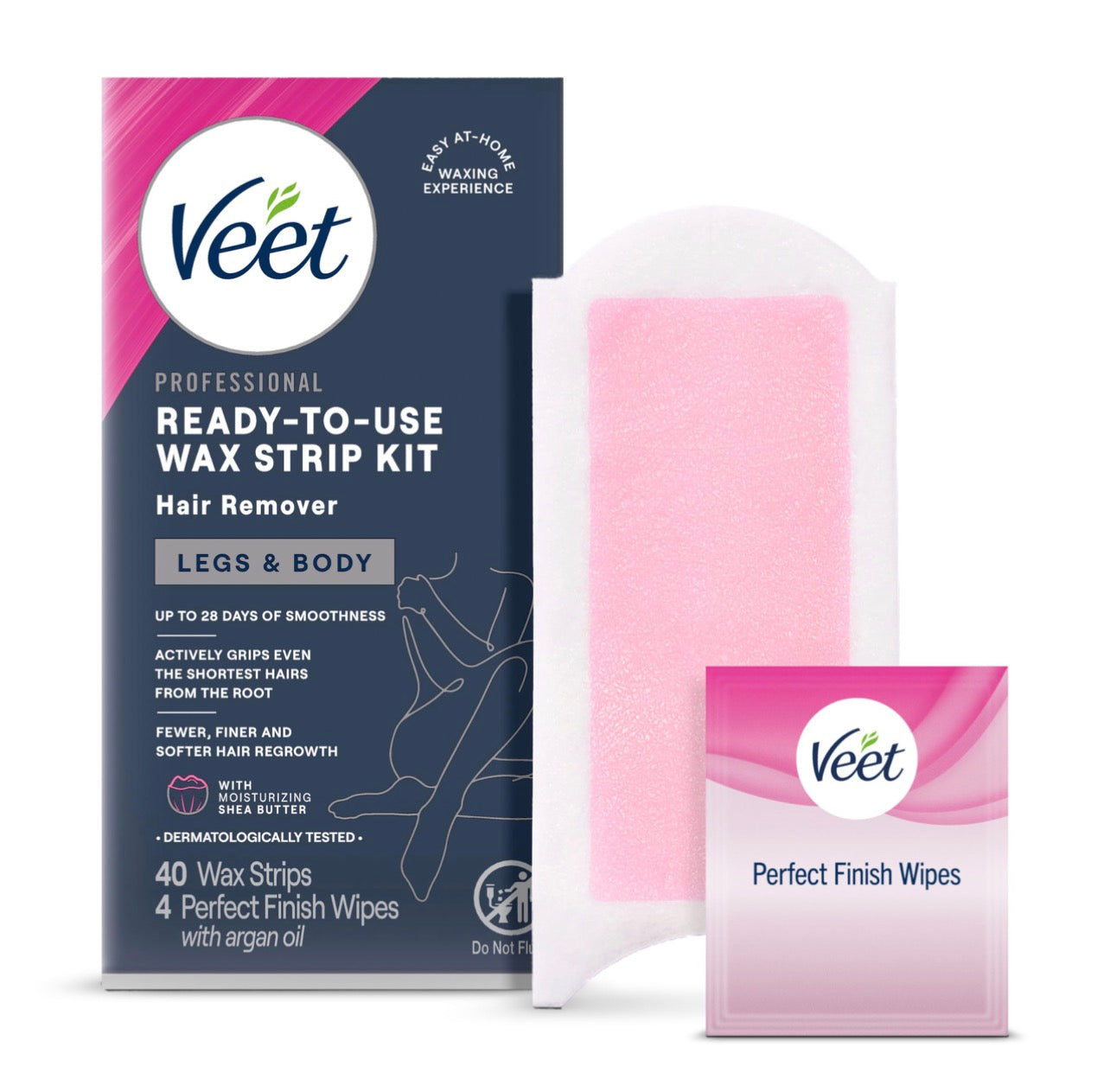 Bandas de Cera Veet para Piernas y Cuerpo | 40 tiras