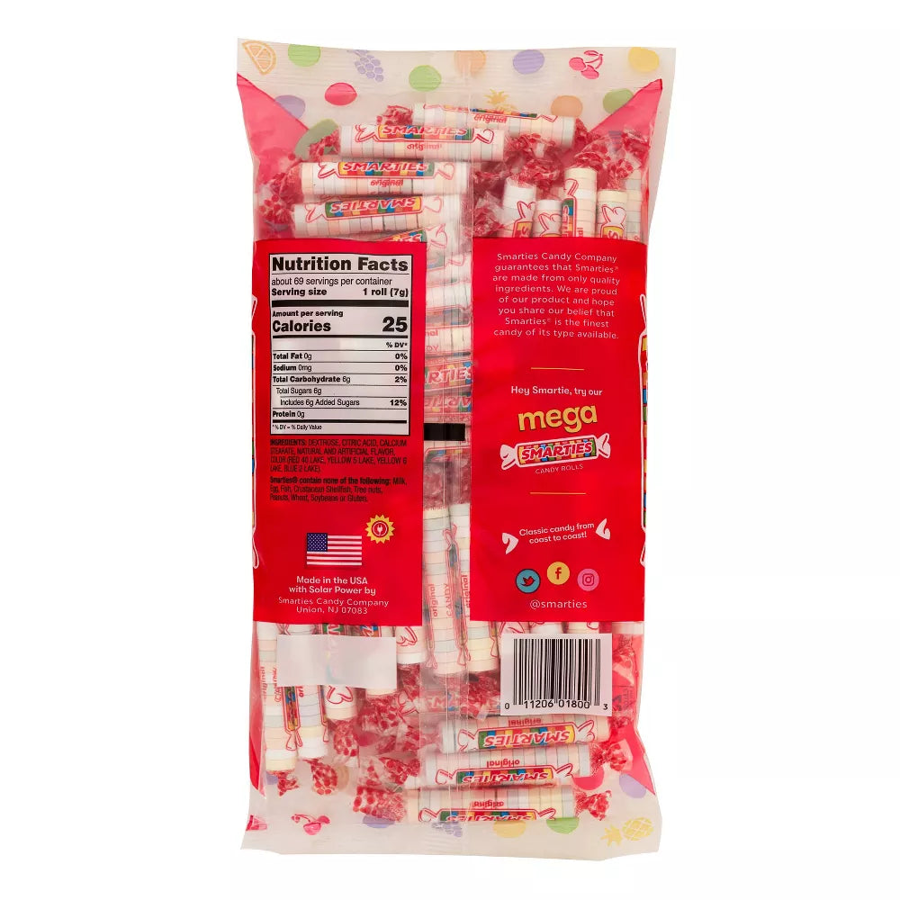 Rollos de caramelos Smarties de sabores variados - 18 oz