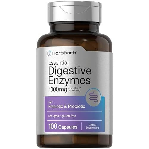 Enzimas digestivas | 1000mg | 100 cápsulas | Horbaach | Probiótico