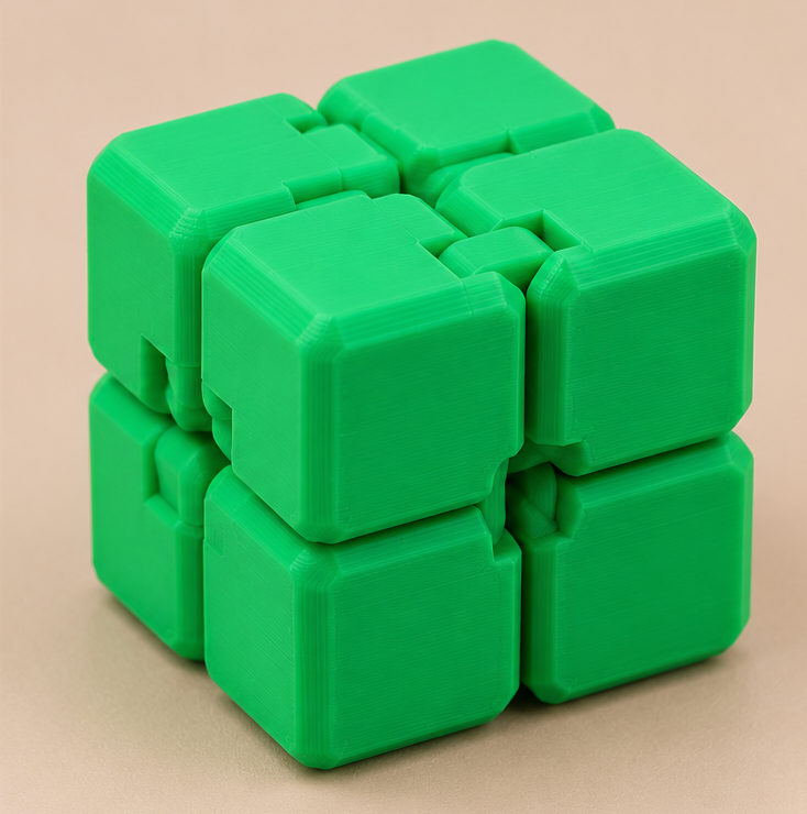 Cubo Infinito Antiestrés | Verde | Mateo3D