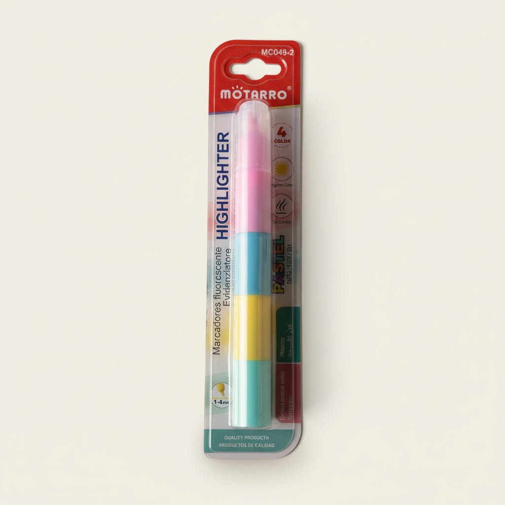 Marcador Resaltador Tipo Lápiz 4 Colores | Motarro