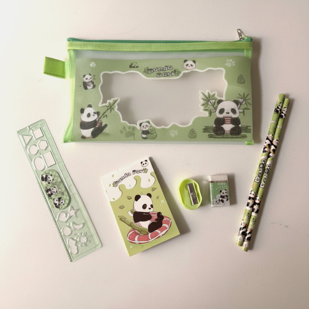 Estuche de Escritura Panda con Accesorios | Panda Park