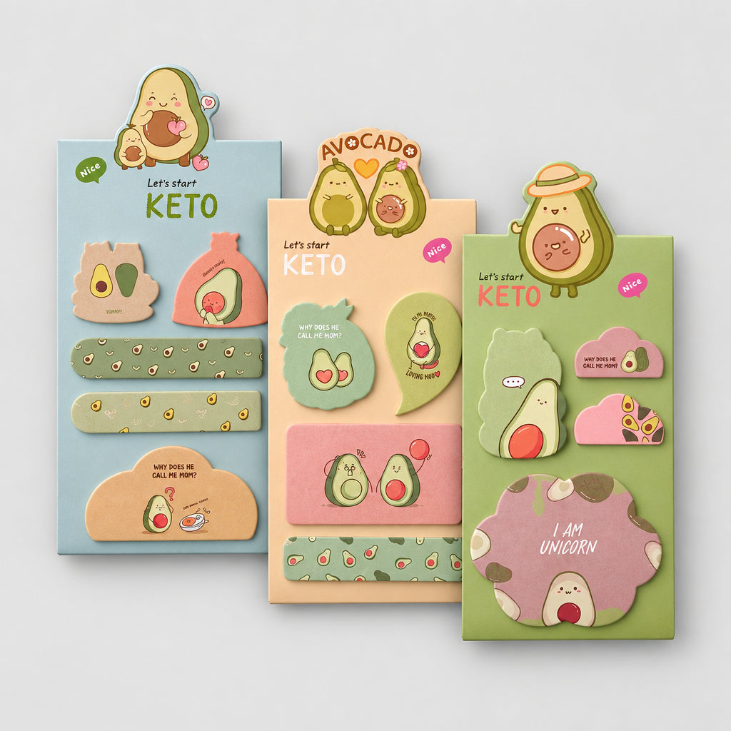 Kit de Notas Adhesivas de aguacate | Unidad al azar