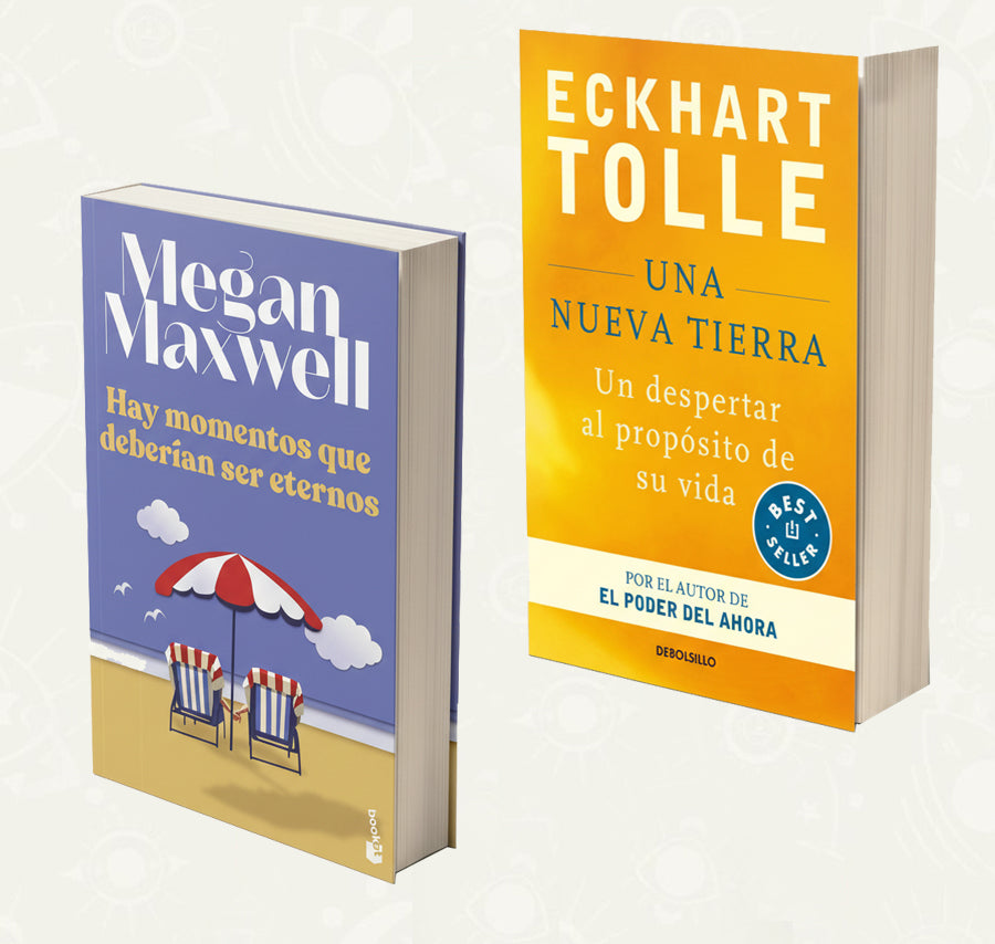 Club de lectura - Kit Abril - Duo - Una nueva tierra | Eckhart Tolle & Hay momentos que deberian ser eternos | Megan Maxwell