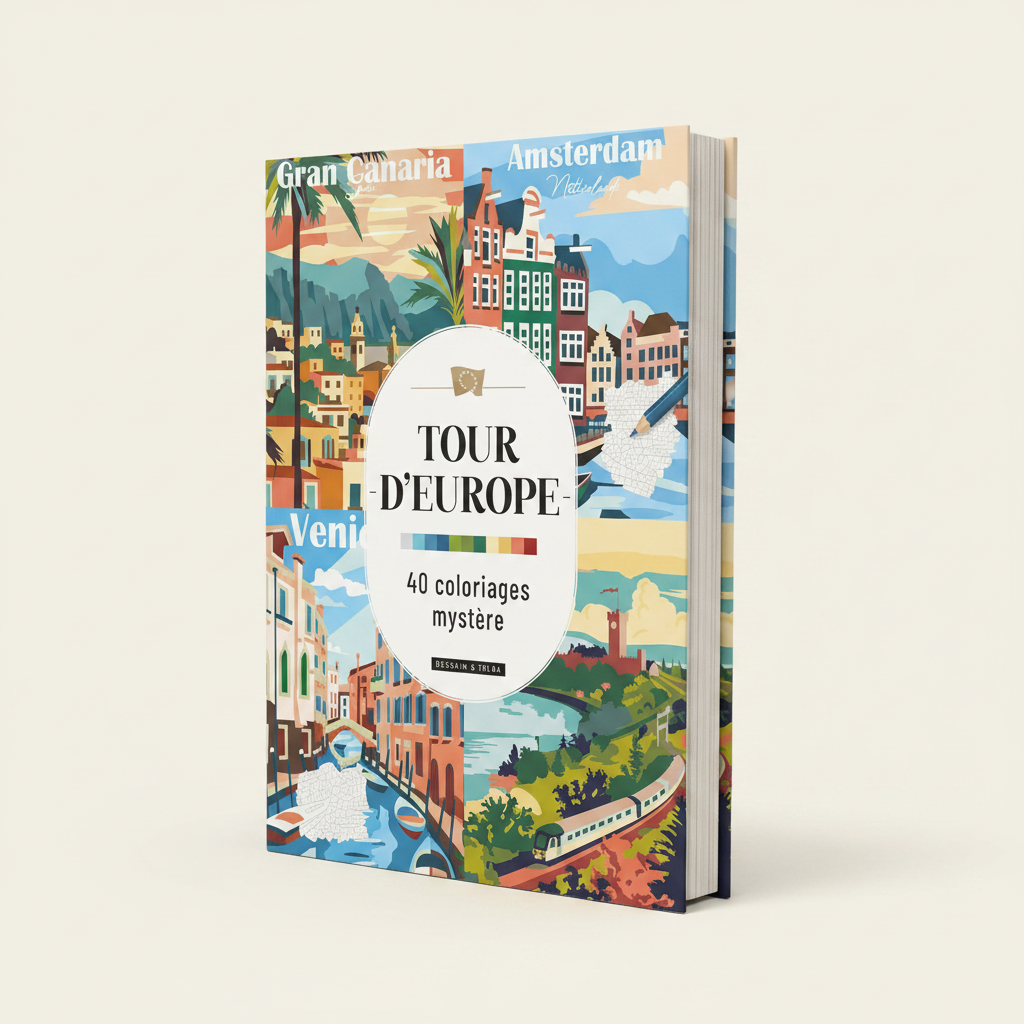 Libro de colorear Tour de Europa | Mystery | Francia