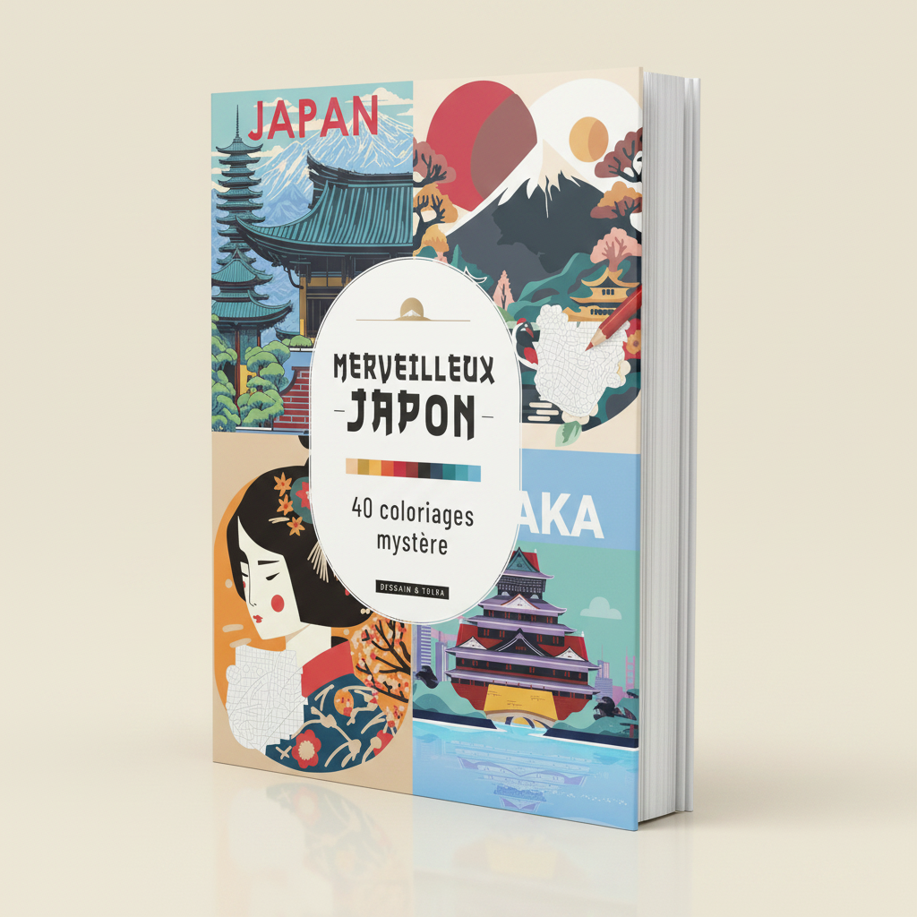 Libro de colorear Maravilloso Japón | Mystery | Francia