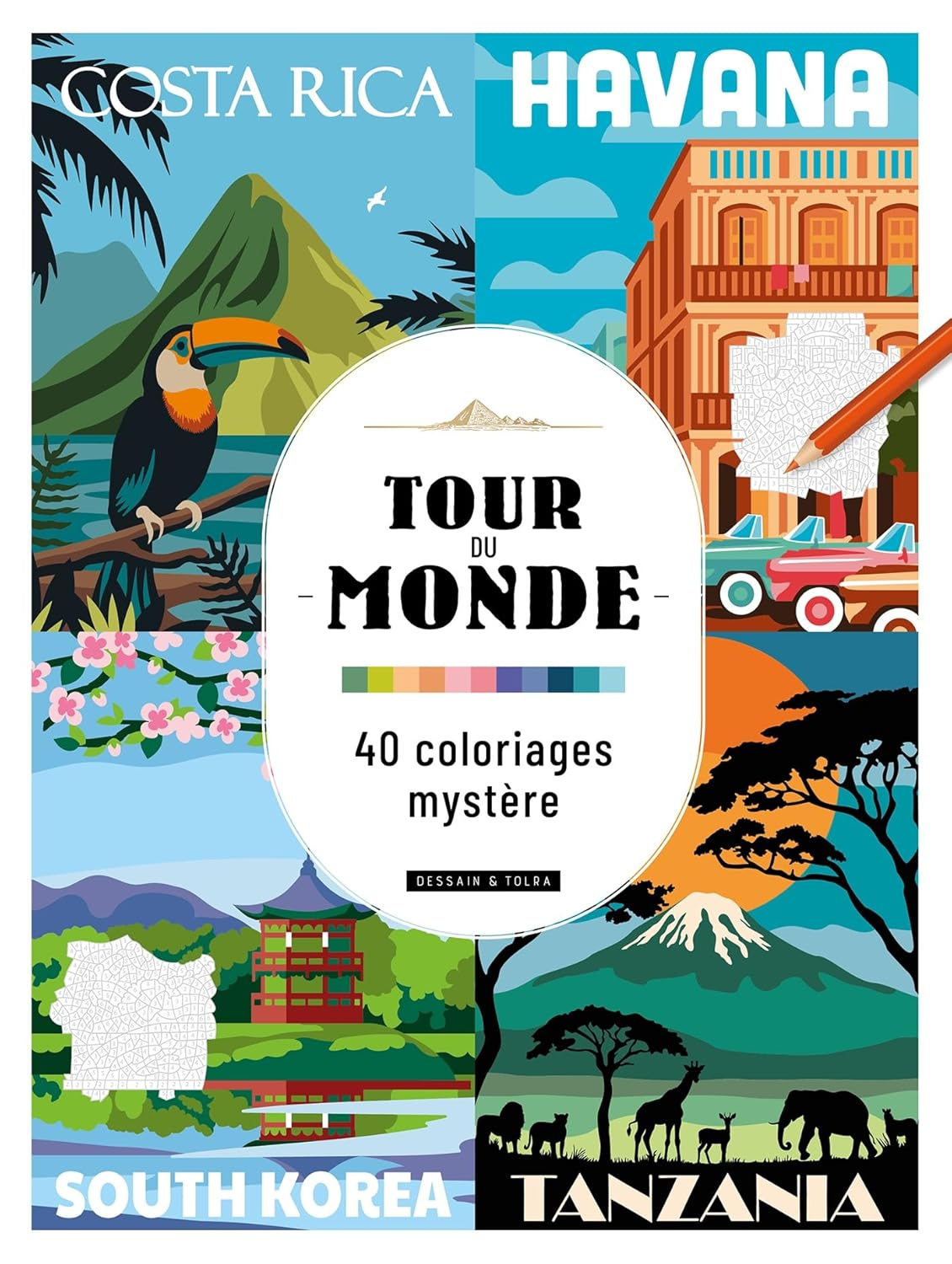 Libro de colorear Vuelta al Mundo| Mystery | Francia