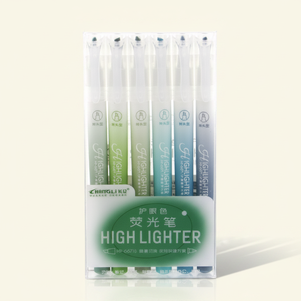 Set de Resaltadores Pastel 6 Colores  Frios | Hangli