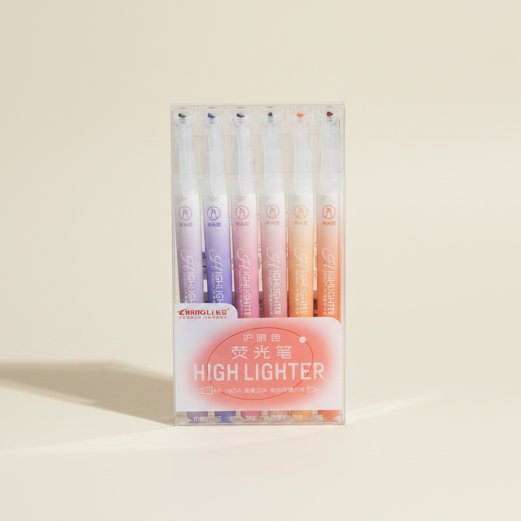 Set de Resaltadores Pastel 6 Colores  Cálidos | Hangli